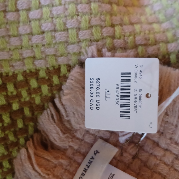 Anthropologie Cashmere & Lambswool Throw, NWT - Picture 10 of 11
